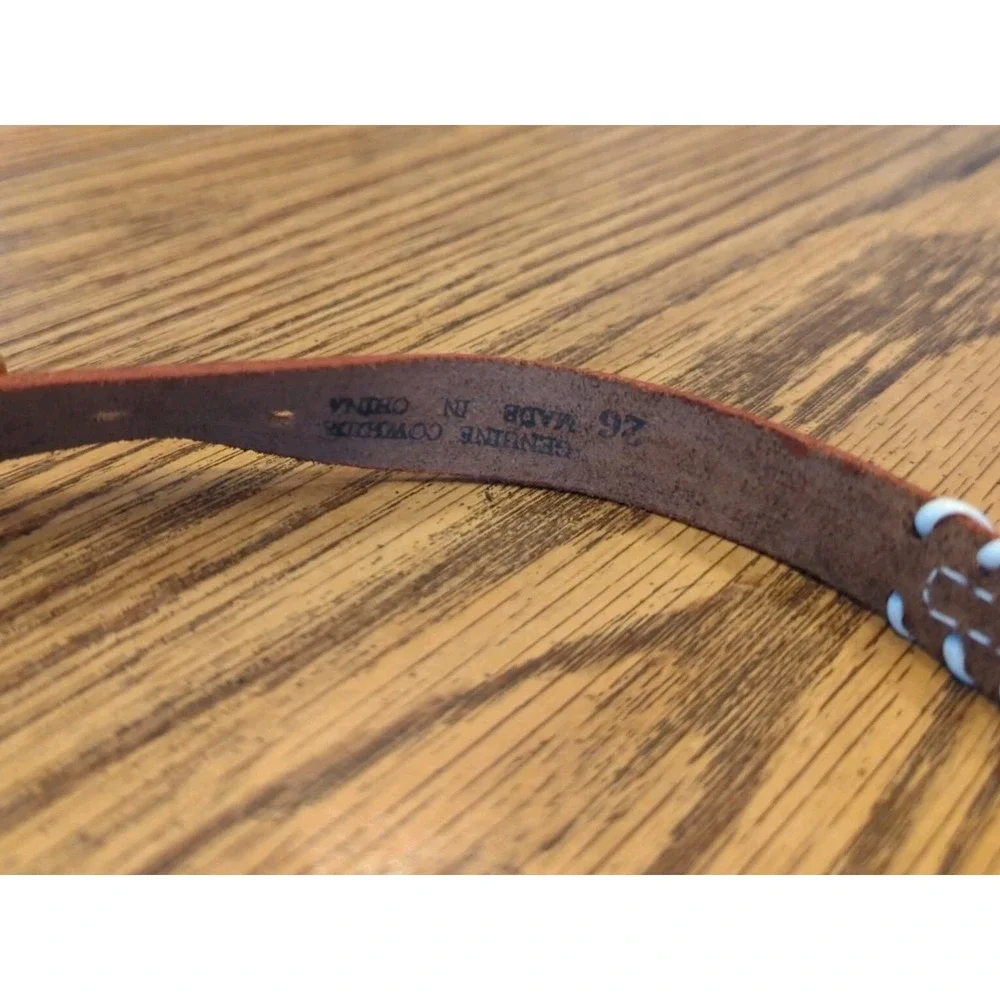 NOS Magic Forest Lake George NY Novelty Beaded Leather Belt Kids Youth Adult 26